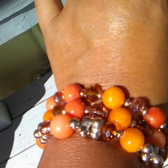 Semi-precious genuine stone bracelet set - Picture 4 of 7